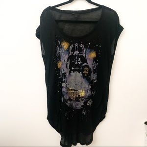 Rock & Republic Star Wars Short Sleeve Burn Out Tee